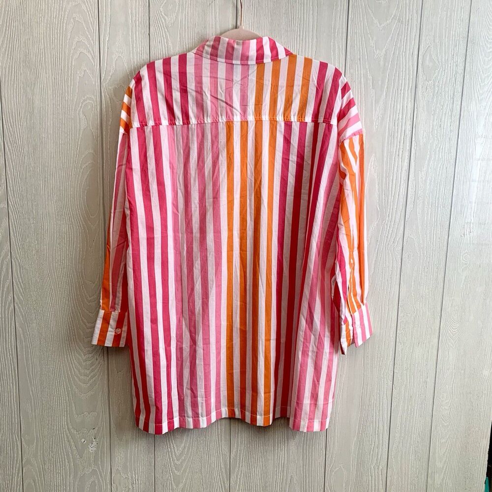 Beach Riot Alexa Top Sunset Stripes Pink Orange Swim Coverup S/M NWOT - Picture 5 of 5